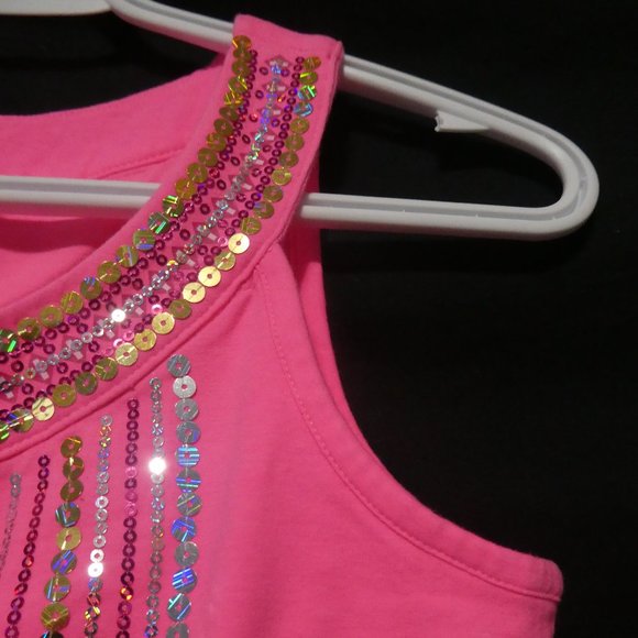 JUSTICE | size 18 | pink sequin tank top - Picture 5 of 11